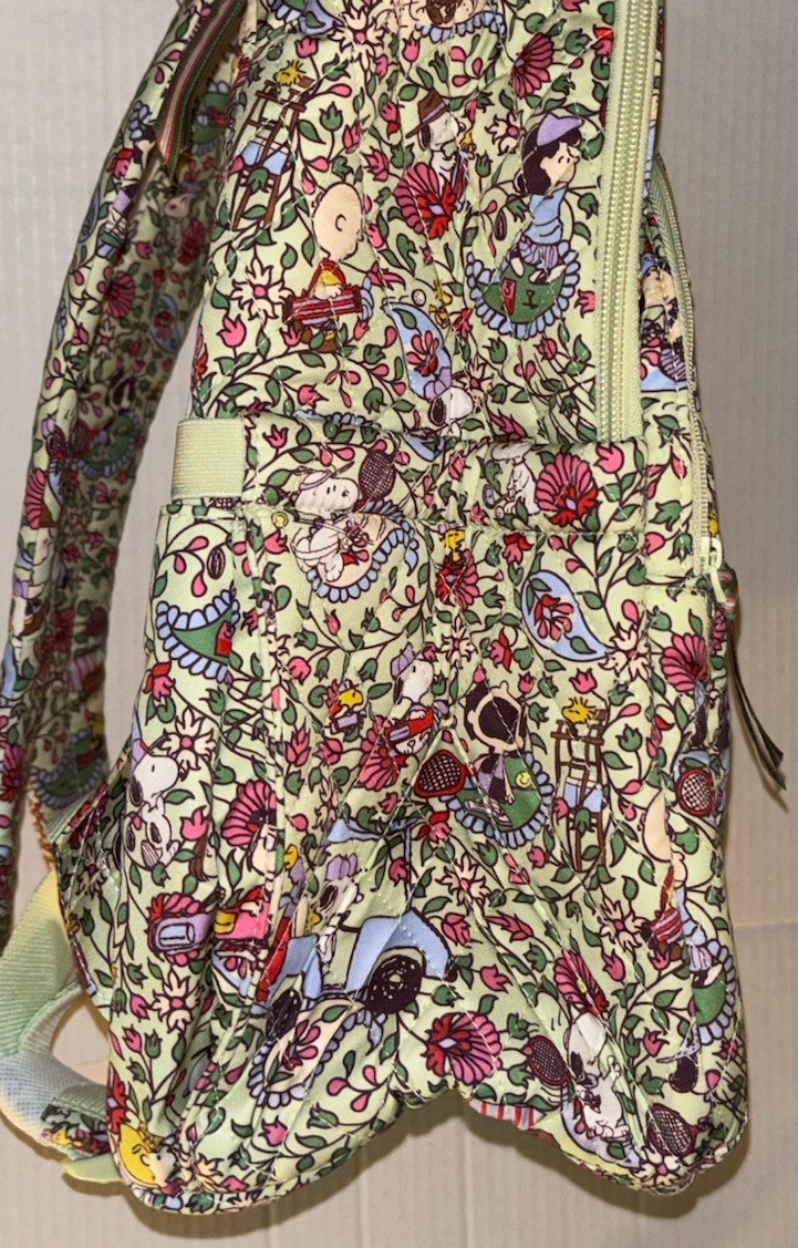 Vera Bradley Bancroft Backpack Bag Snoopy Country Club Peanuts Paisley