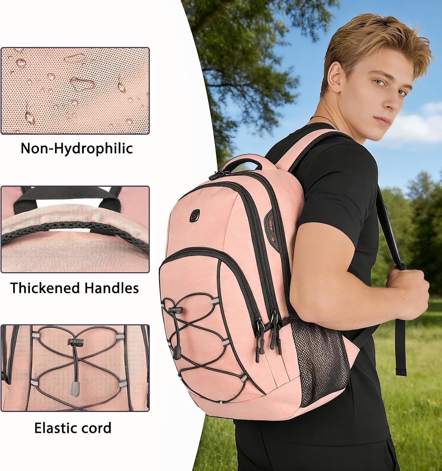 Travel Backpack, 17 Inch Laptop Backpack for Men Women, Business Backpack with L