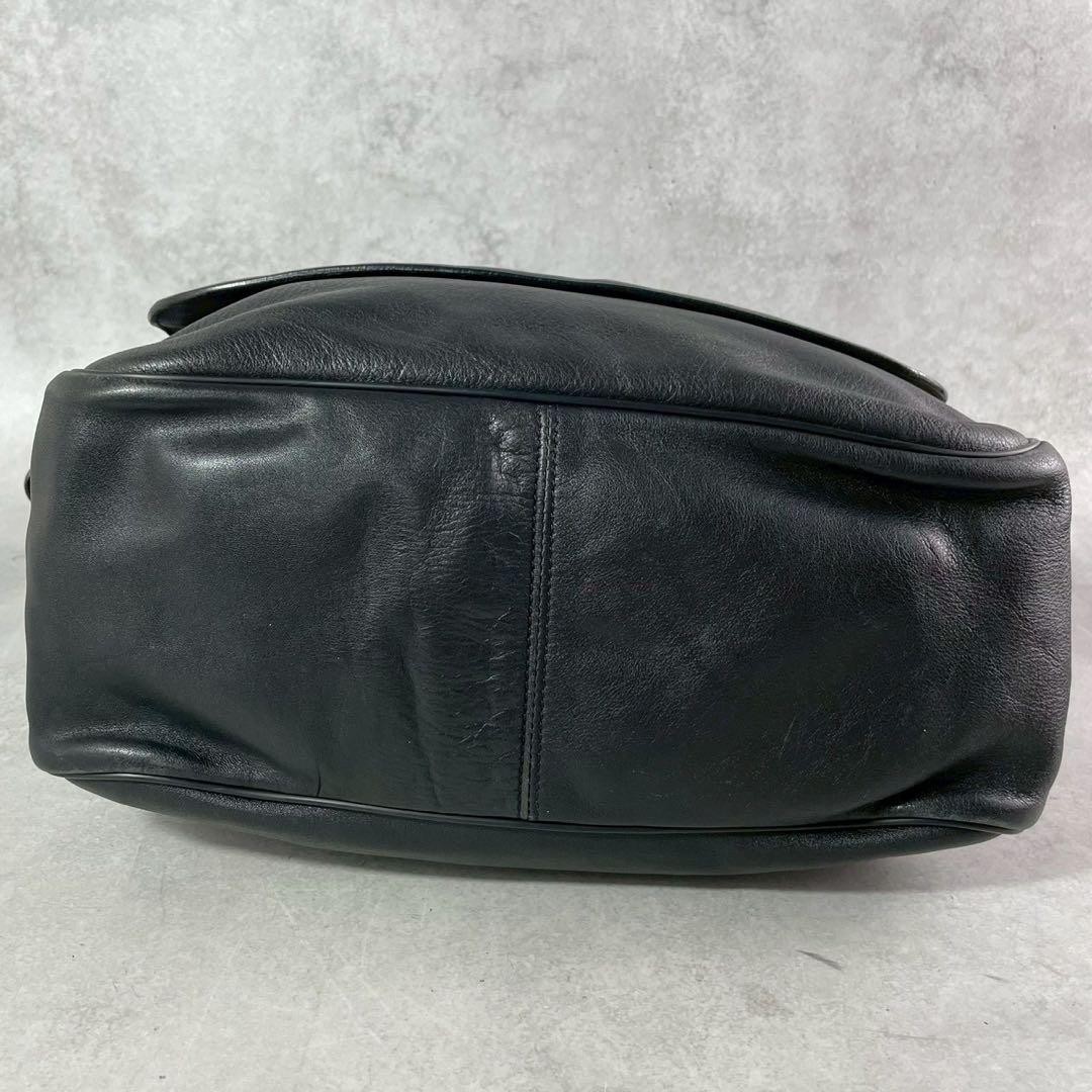 Dior Homme Leather Shoulder Bag Black Authentic Men’s Vintage Size 34cm