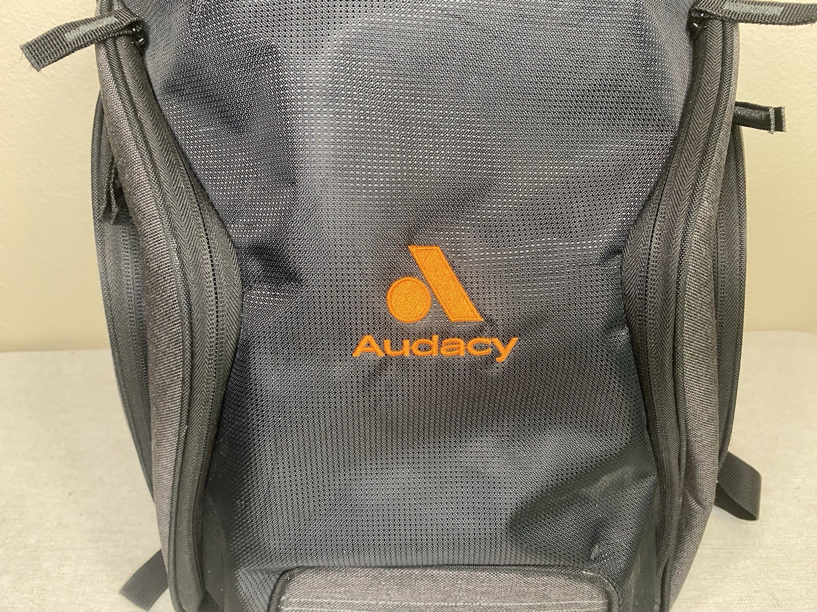 Ogio Backpack Gambit Padded Laptop Backpack Graphite Black Grey Audacy Logo