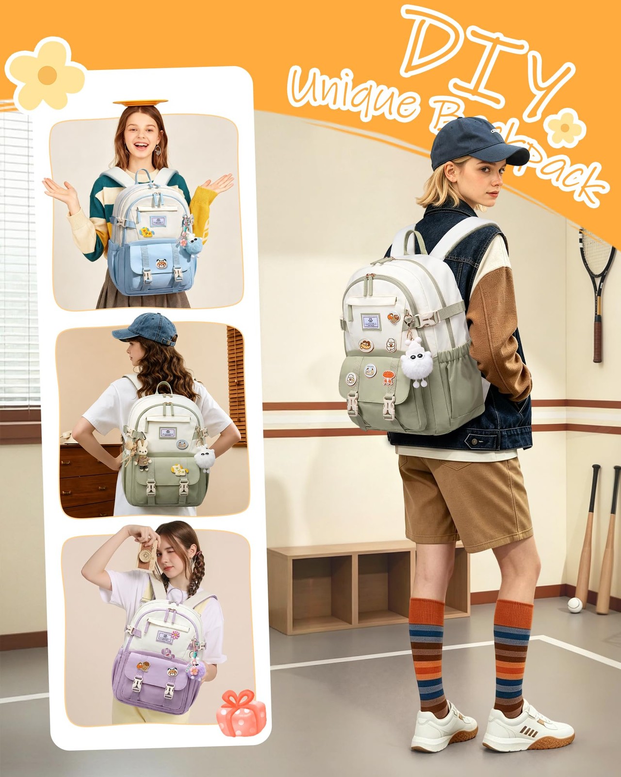 School Backpack for Teen Girls, Bookbag for 8-16 Student, Middle High College Ba