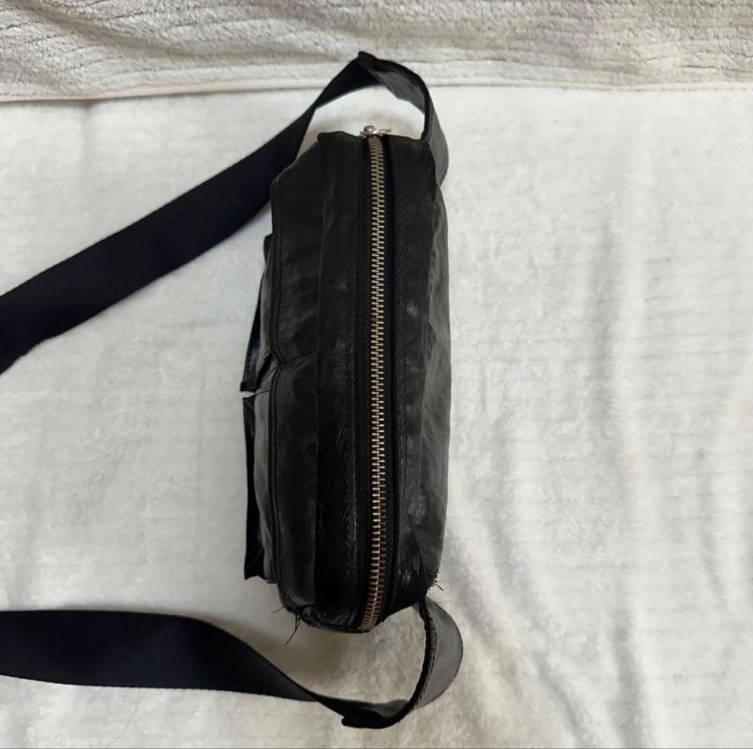 Authentic PORTER SHINE Waist Bag Black Nylon Unisex 16cm x 24cm x 6cm Slight Use