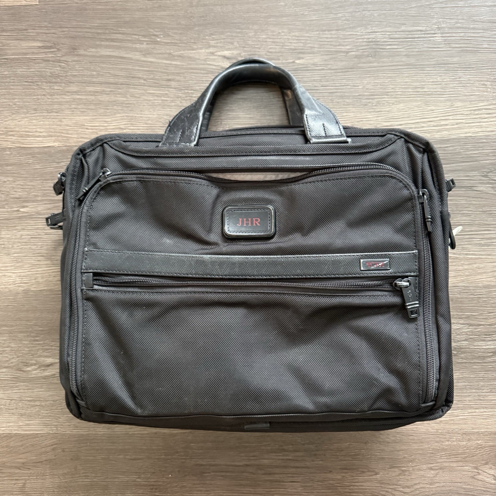TUMI Alpha 2 Black Nylon Organizer Briefcase 26132D2 No Strap