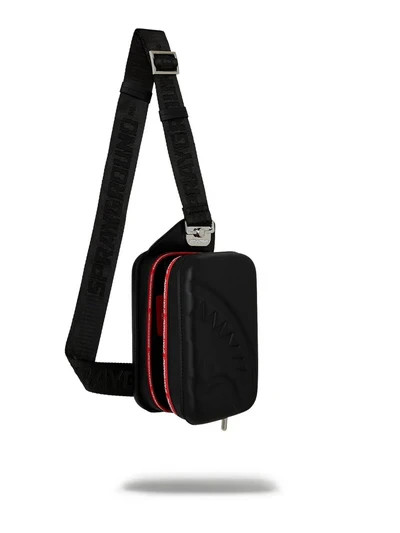 910B6757NSZ SPRAYGROUND Tracolla Uomo PRINTED ZIPPER HARD-SHELL SLING NERO