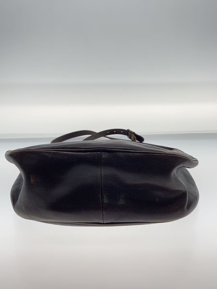 IL BISONTE Shoulder Bag, Leather, Brown, Made in Italy, Grained Leather, Half-Mo