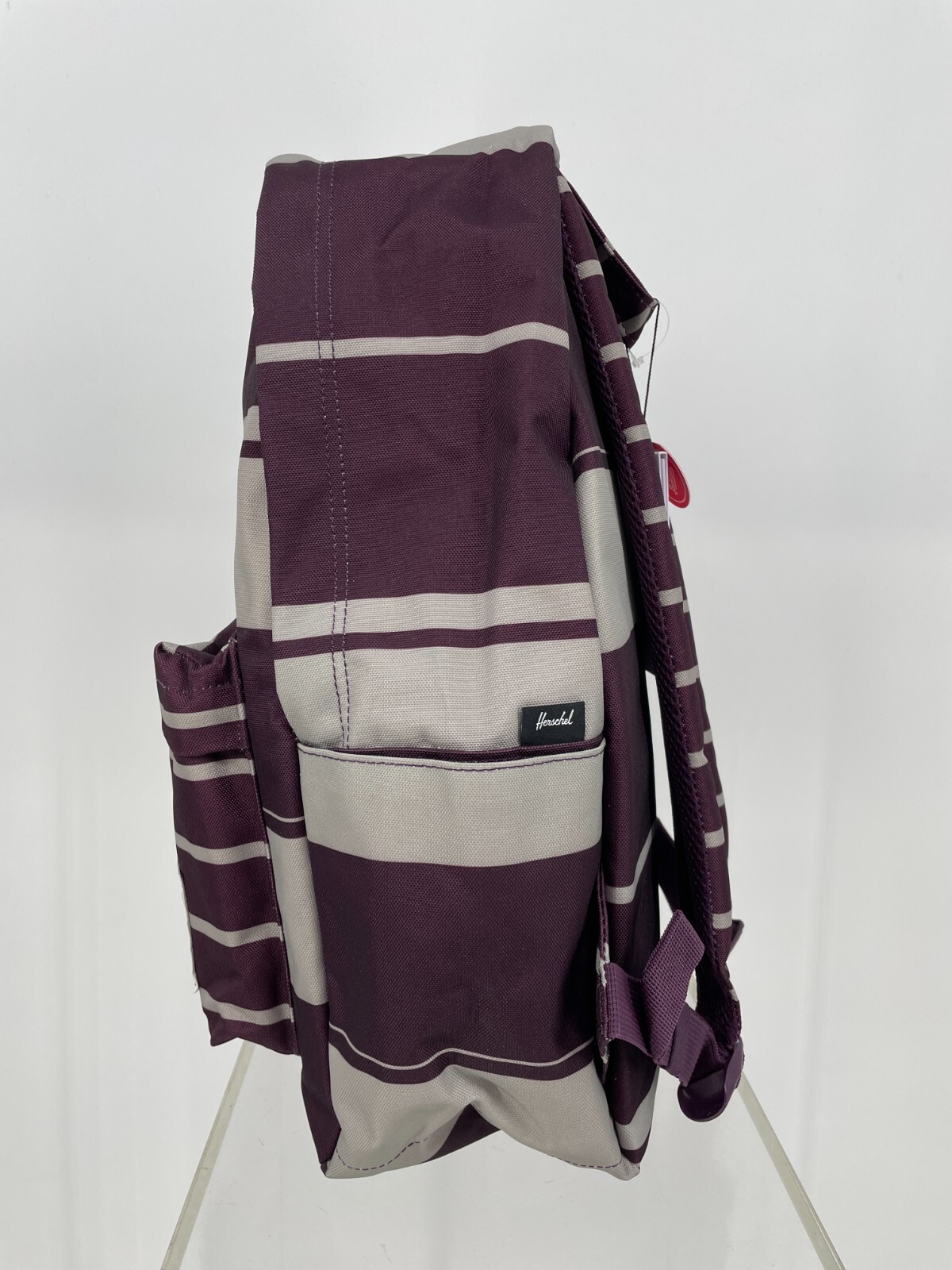 Herschel Heritage Prep Stripe Backpack Blackberry Wine 17.5″x12.5″x6″ HSC-BP0885