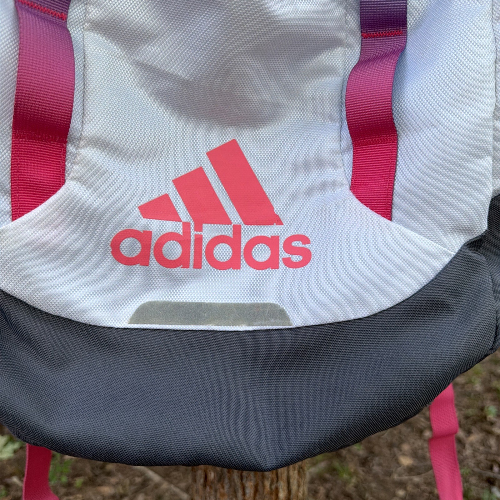 Adidas white, blue and pink backpack #sportswear