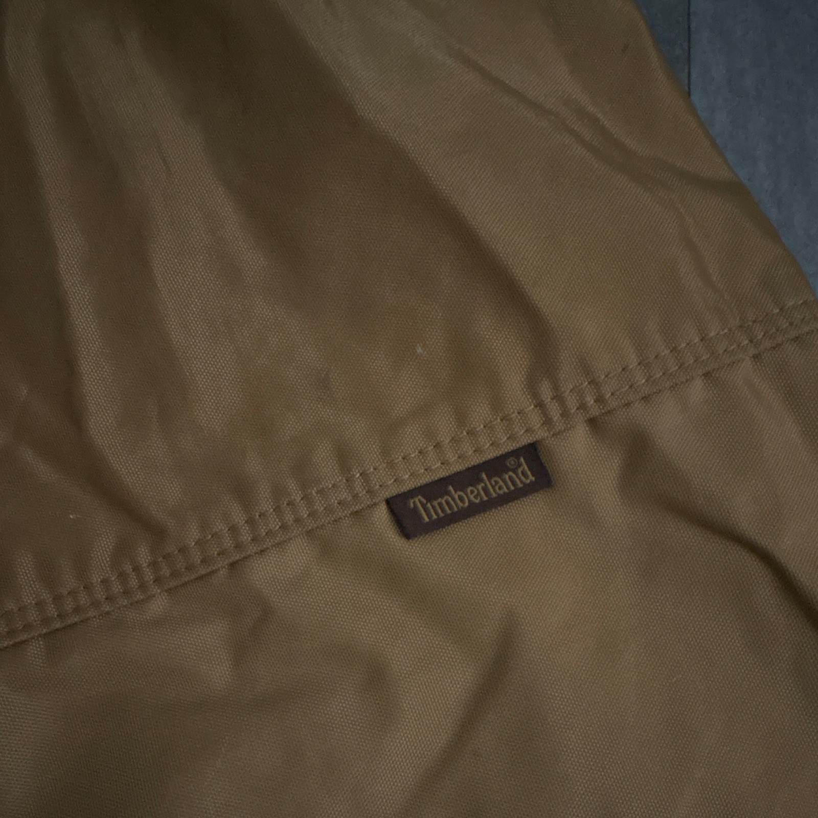 Timberland Brown Drawstring Zip Backpack w/ Adjustable Shoulder Strap Pockets