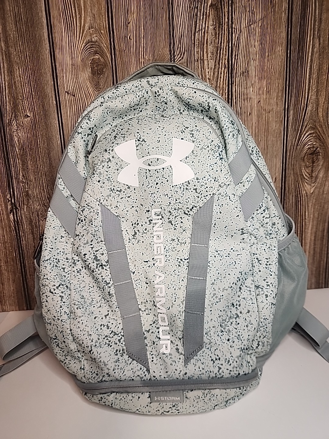 Under Armour Backpack UA Storm Hustle 5.0 Back Pack Book Bag – Black and White