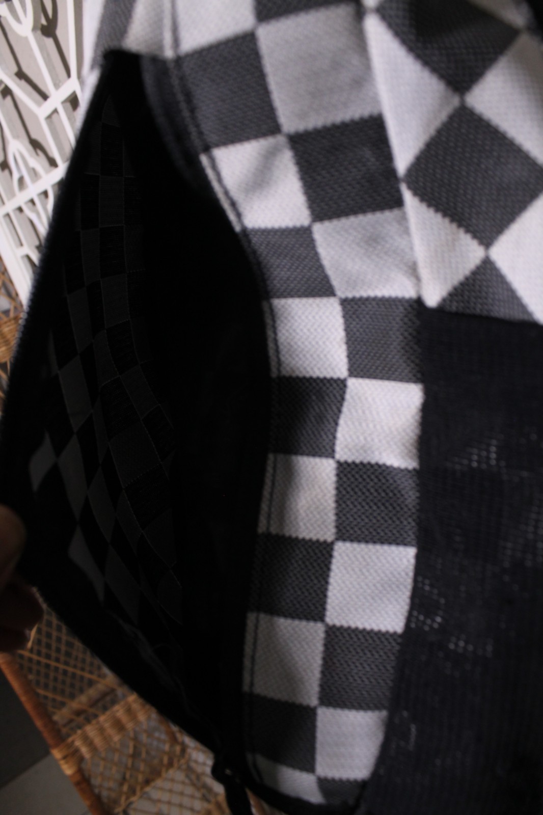 Vans Off the Wall Backpack Black White Book Bag College Checkerboard 19x12x7