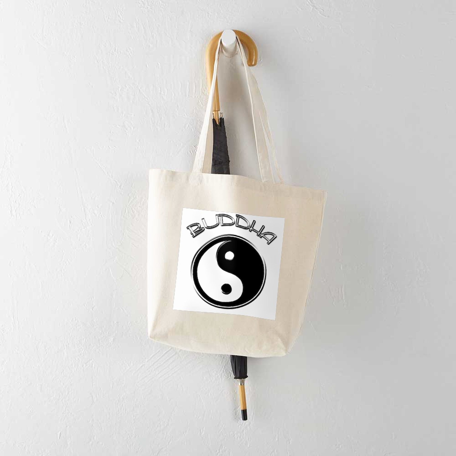 CafePress Buddha Ying Yang Tote Bag (24960121)