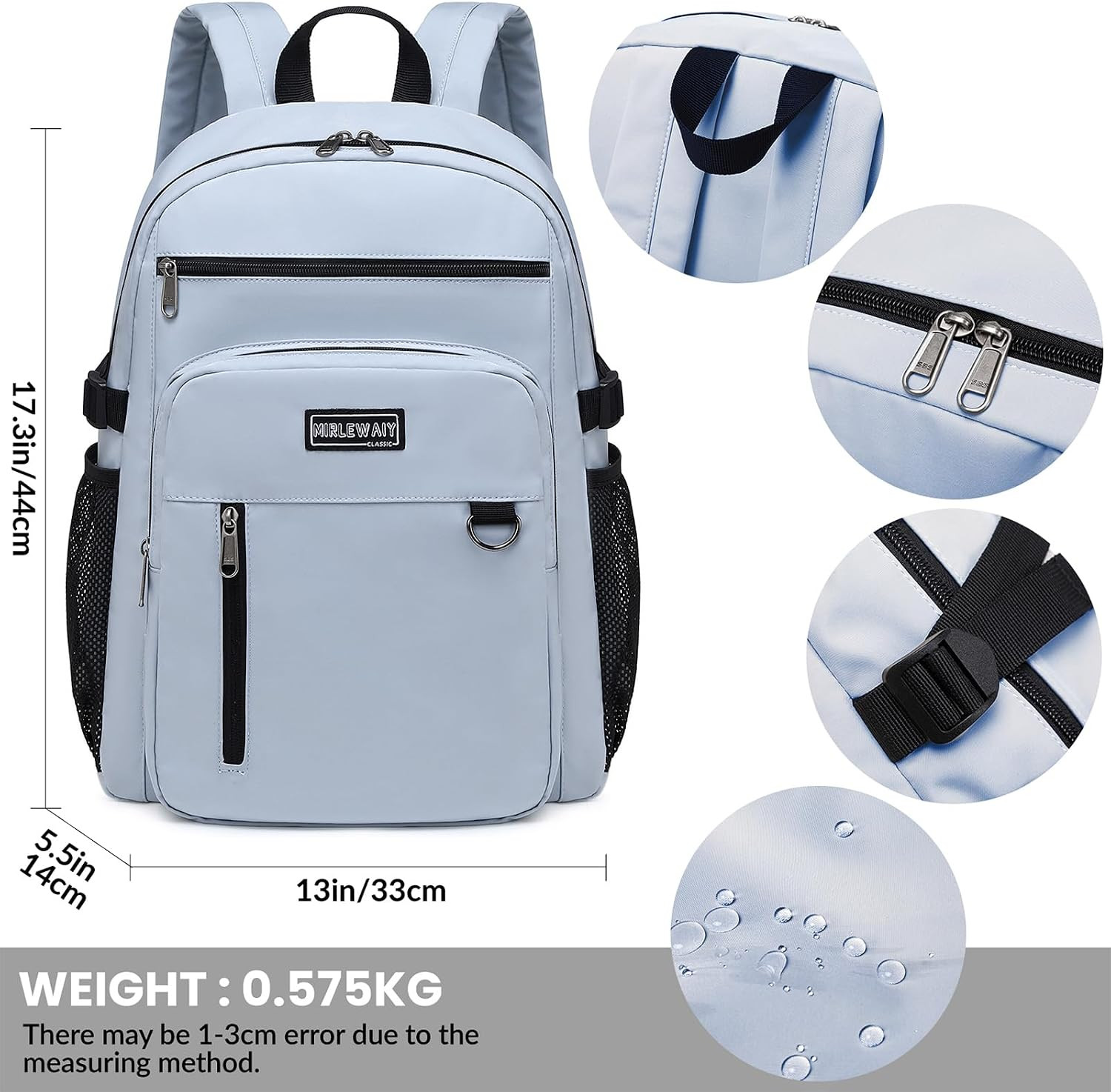Classical School Backpack Lightweight Bookbag Casual Daypack Travel Work Bag for