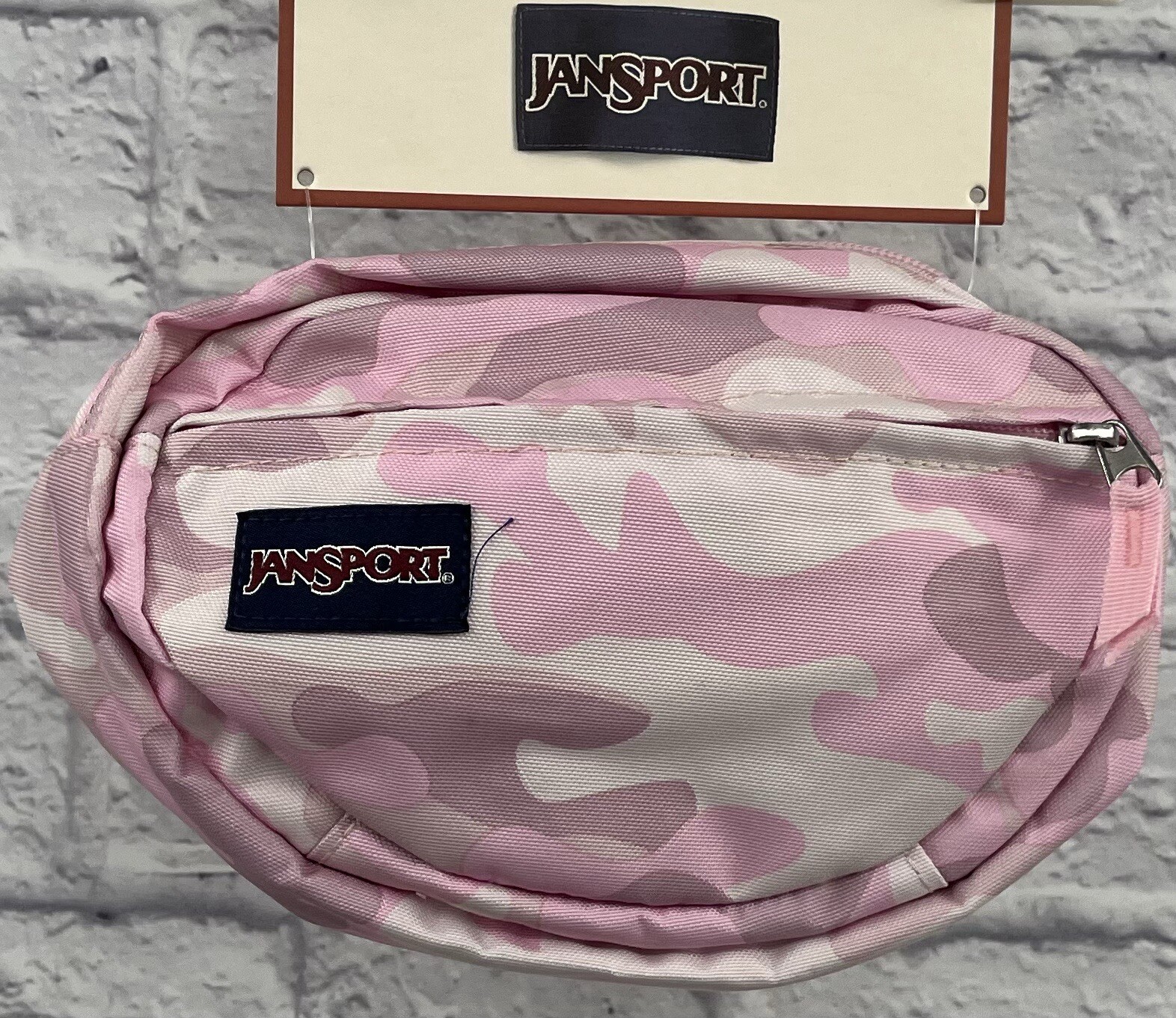 Jansport 5’th Avenue Fanny Pack Pink Camo Women’s Unisex Kids 10”x7”x3”