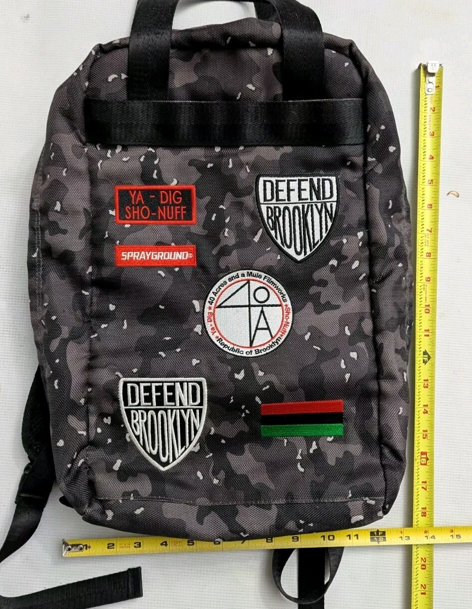 Spike Lee X Sprayground Backpack Defend Brooklyn 40 Acres And A Mule Sho-Nuff