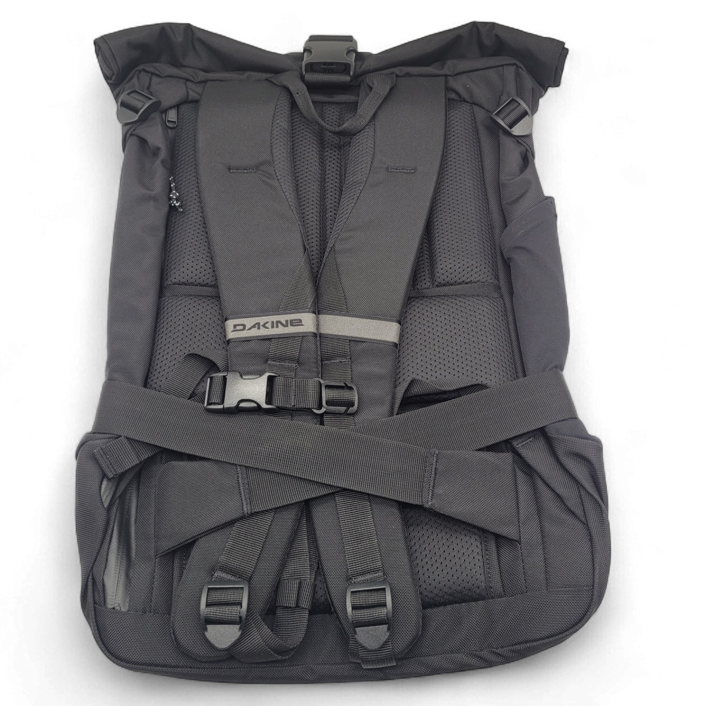DaKine 25L Roll-Top Backpack – Black Ballistic Nylon – 19x13x6 Laptop Bag