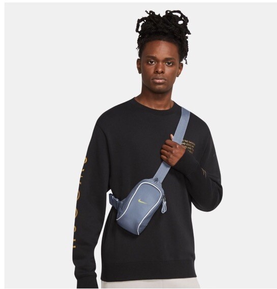 Nike✔️Sportswear Essentials Ashen Slate Blue Crossbody Bag (1L) DJ9794 One Size