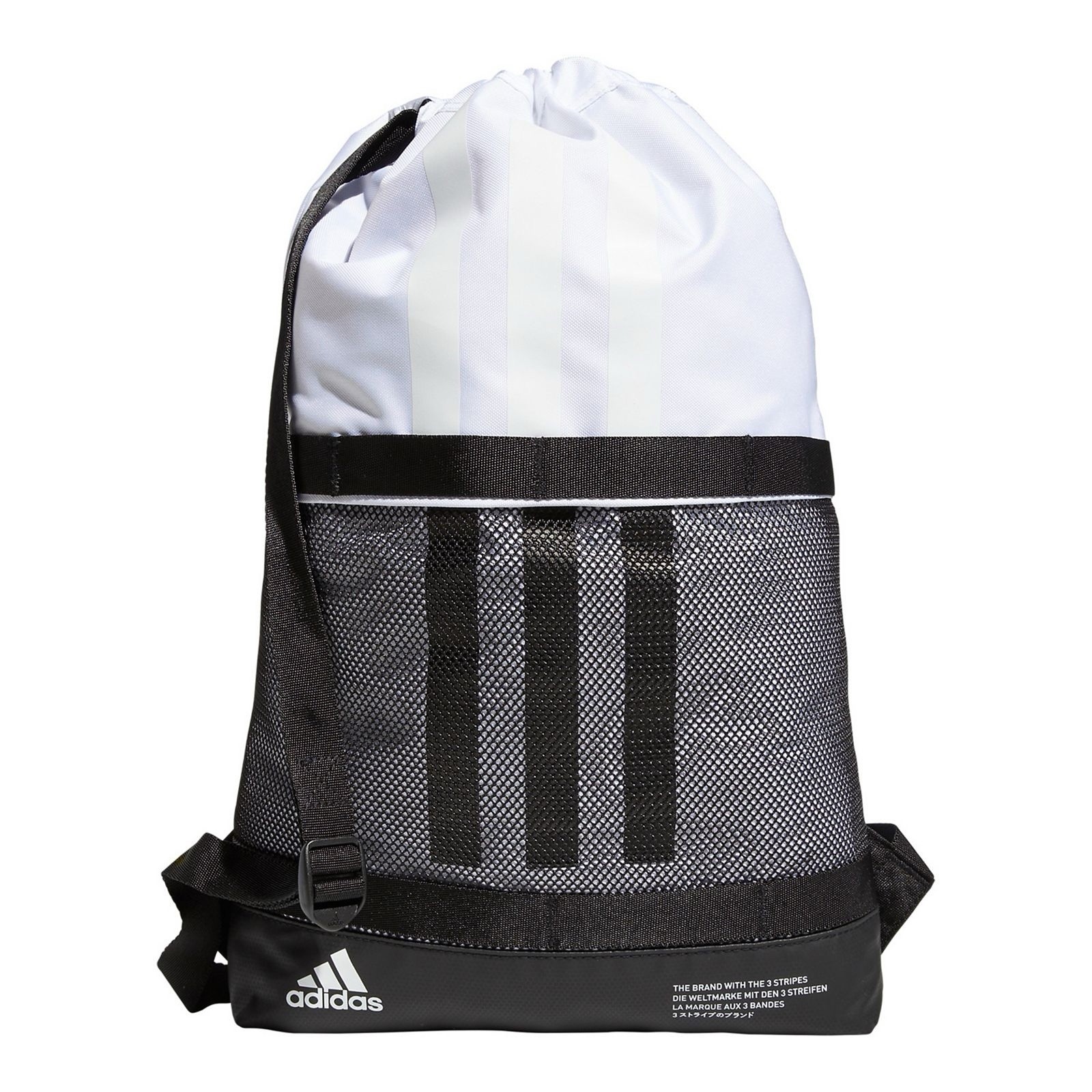 Adidas Amplifier II Blocked Sackpack Black and White Drawstring Backpack