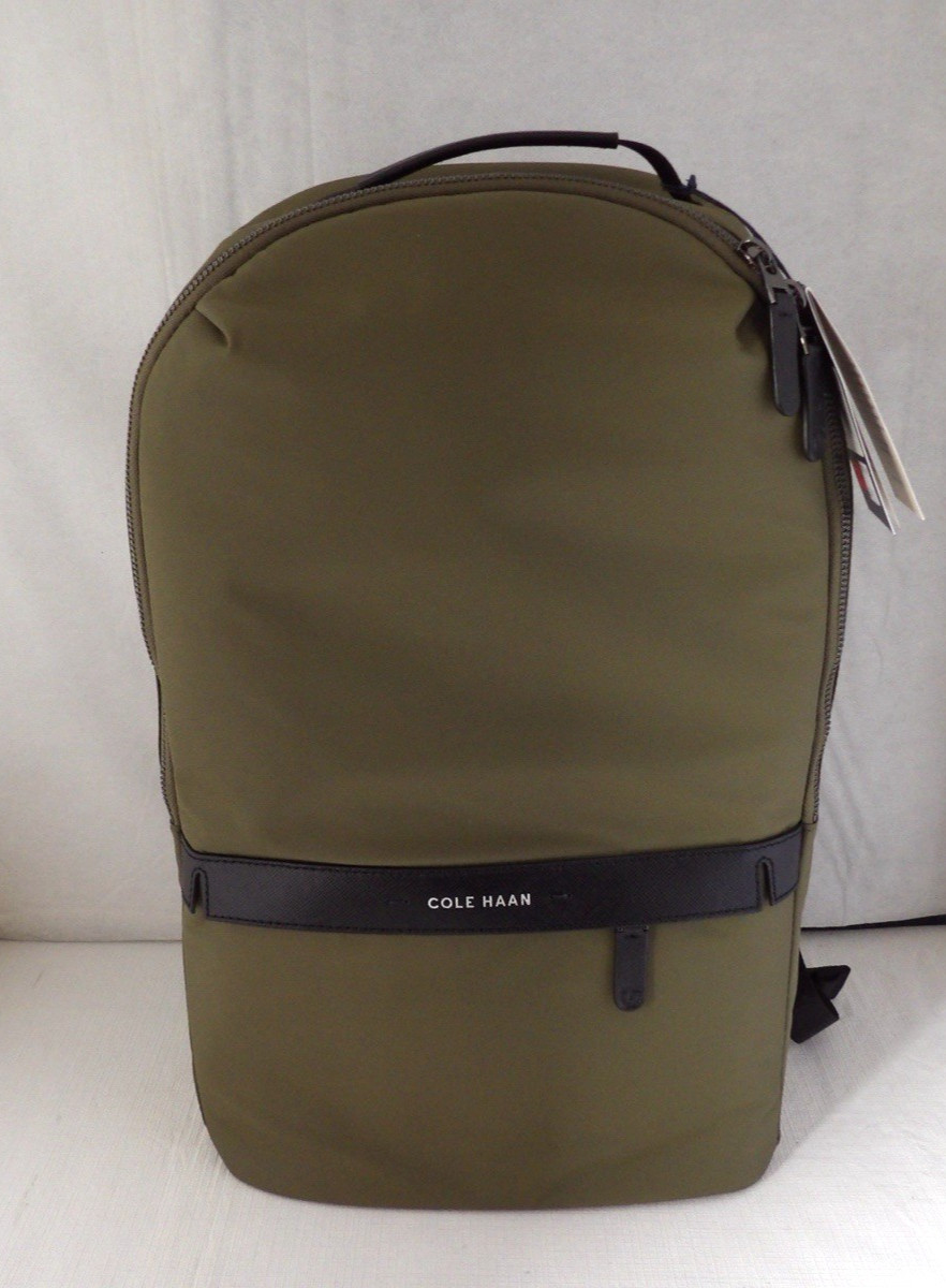 NWT Authentic COLE HAAN F12670 CARSON Olive Night/Black Laptop Backpack Unisex