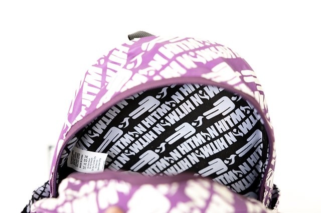Hitman compact mini backpack, 3M reflective Hitman print interior and exterior