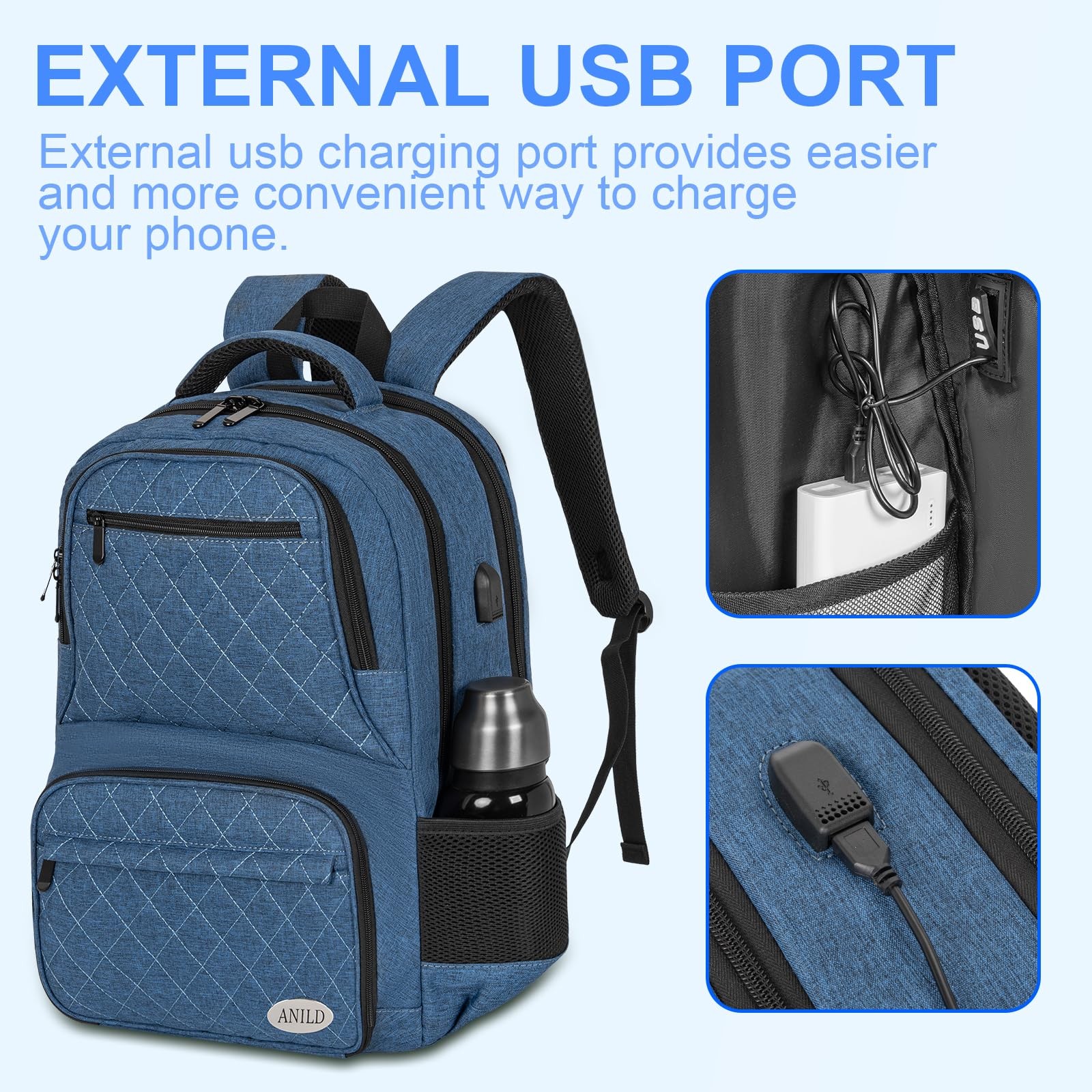 15.6 Inch Laptop Backpack With Insulated Cooler Compartment Travel Work