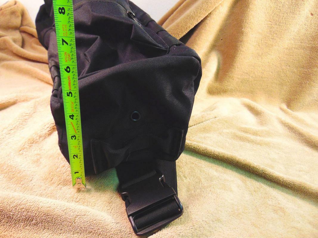 Tactical Sling Pack Tote Messenger Top Loading Black Ballistic Nylon Web OS