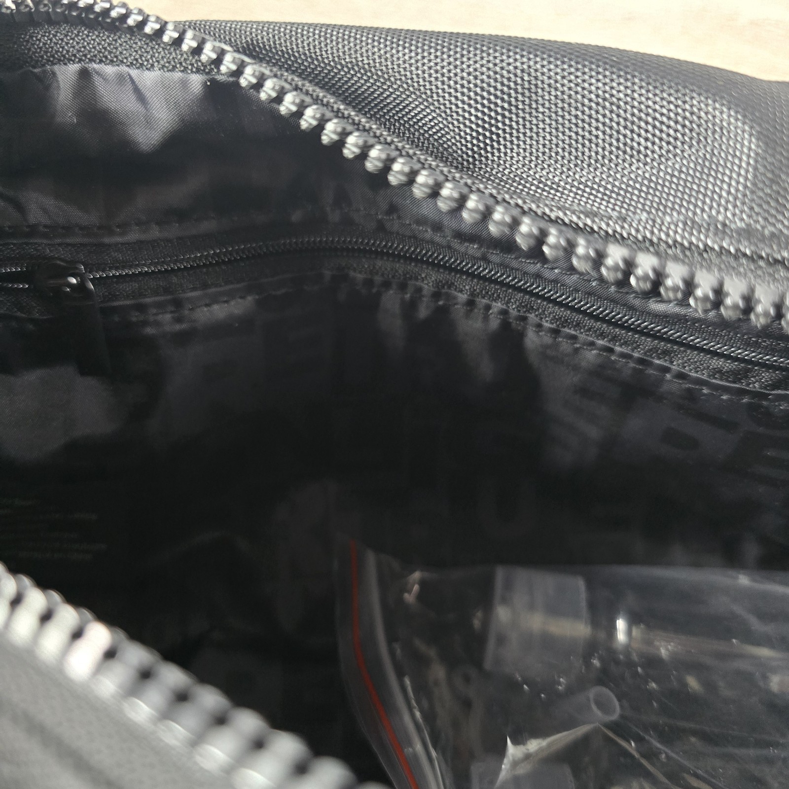 True Religion Men’s Rain Toiletry Bag w/2 Travel Bottles Black Canvas Logo NWT