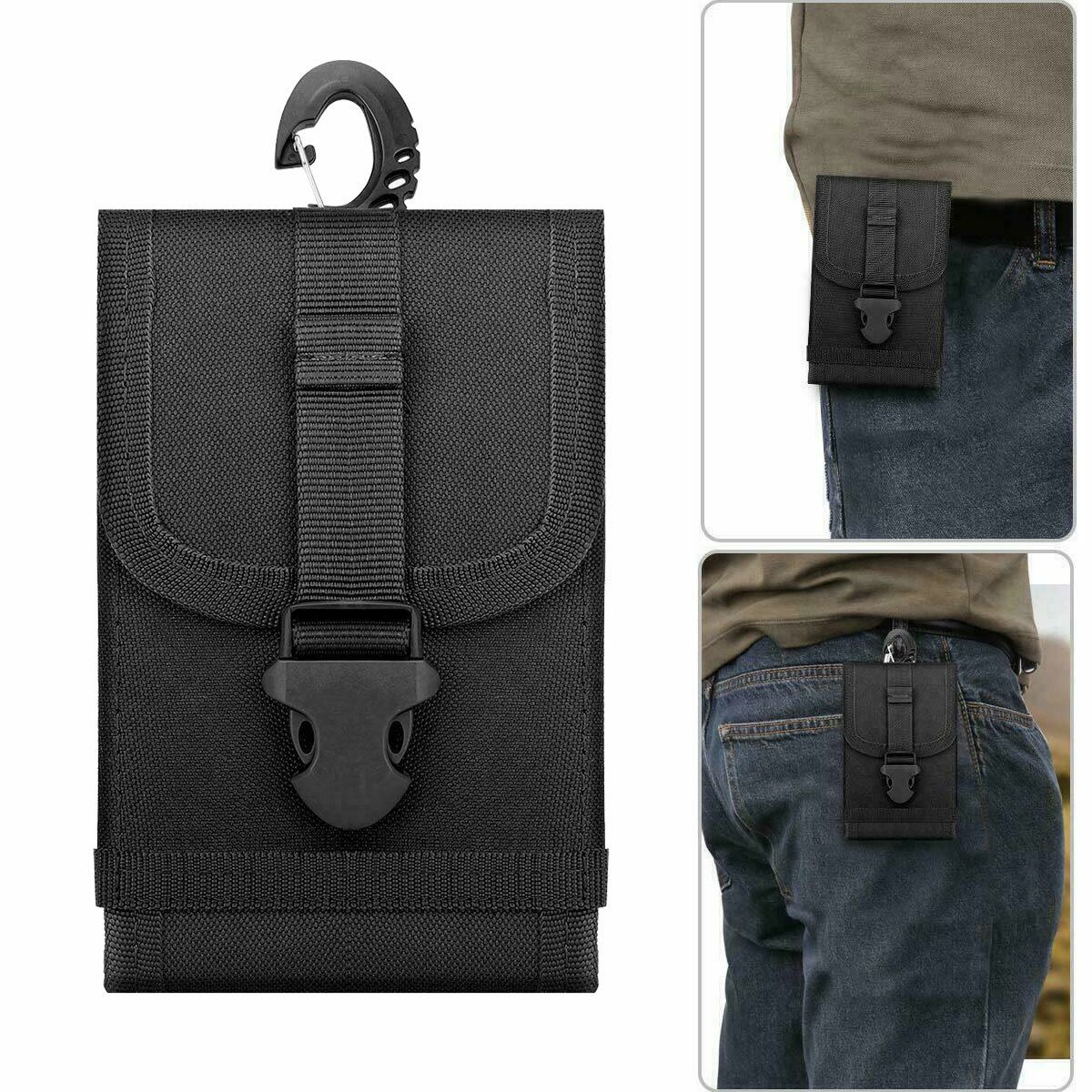 Tactical Cell Phone Holster Pouch Gadget Waist Pack Attachment Belt Holder Bag