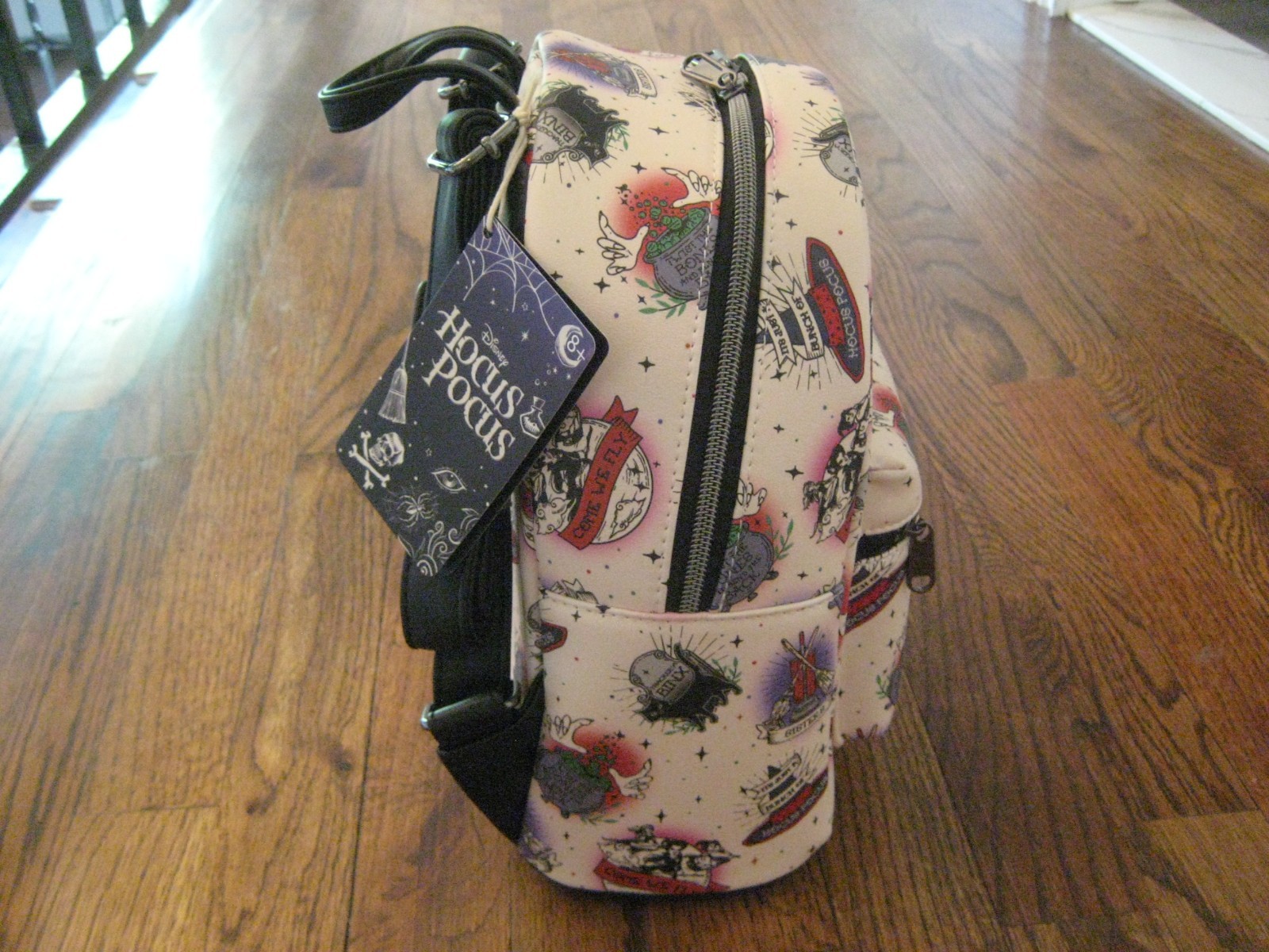 Loungefly Disney Hocus Pocus Tattoo Icons Mini Backpack Wallet Set! Binx