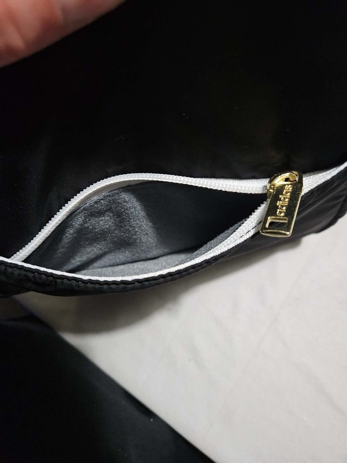 Adidas Linear Mini Backpack Black Gold Zip Small Travel Bag Unisex Excellent