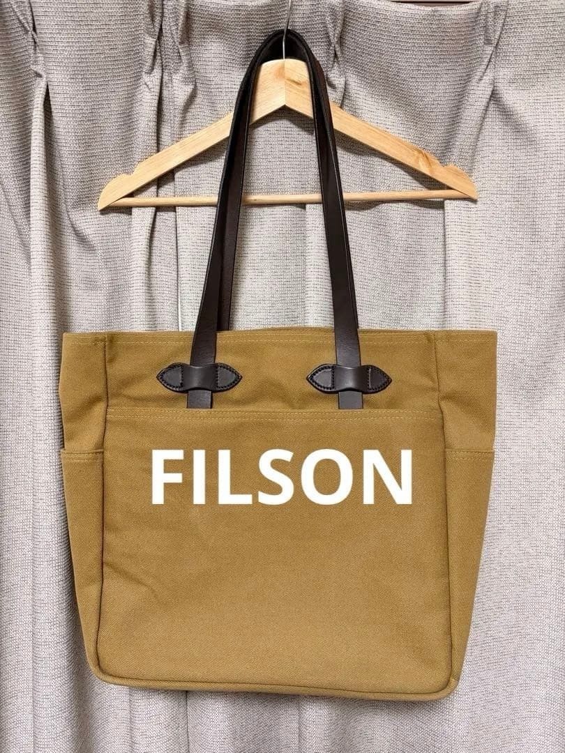 Filson Rugged Twill Tote Bag USA Leather Handle Heavy Duty Outdoor Used