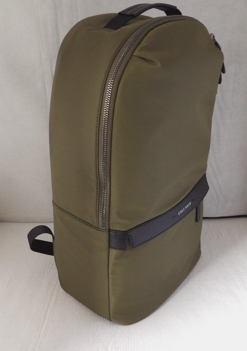 NWT Authentic COLE HAAN F12670 CARSON Olive Night/Black Laptop Backpack Unisex