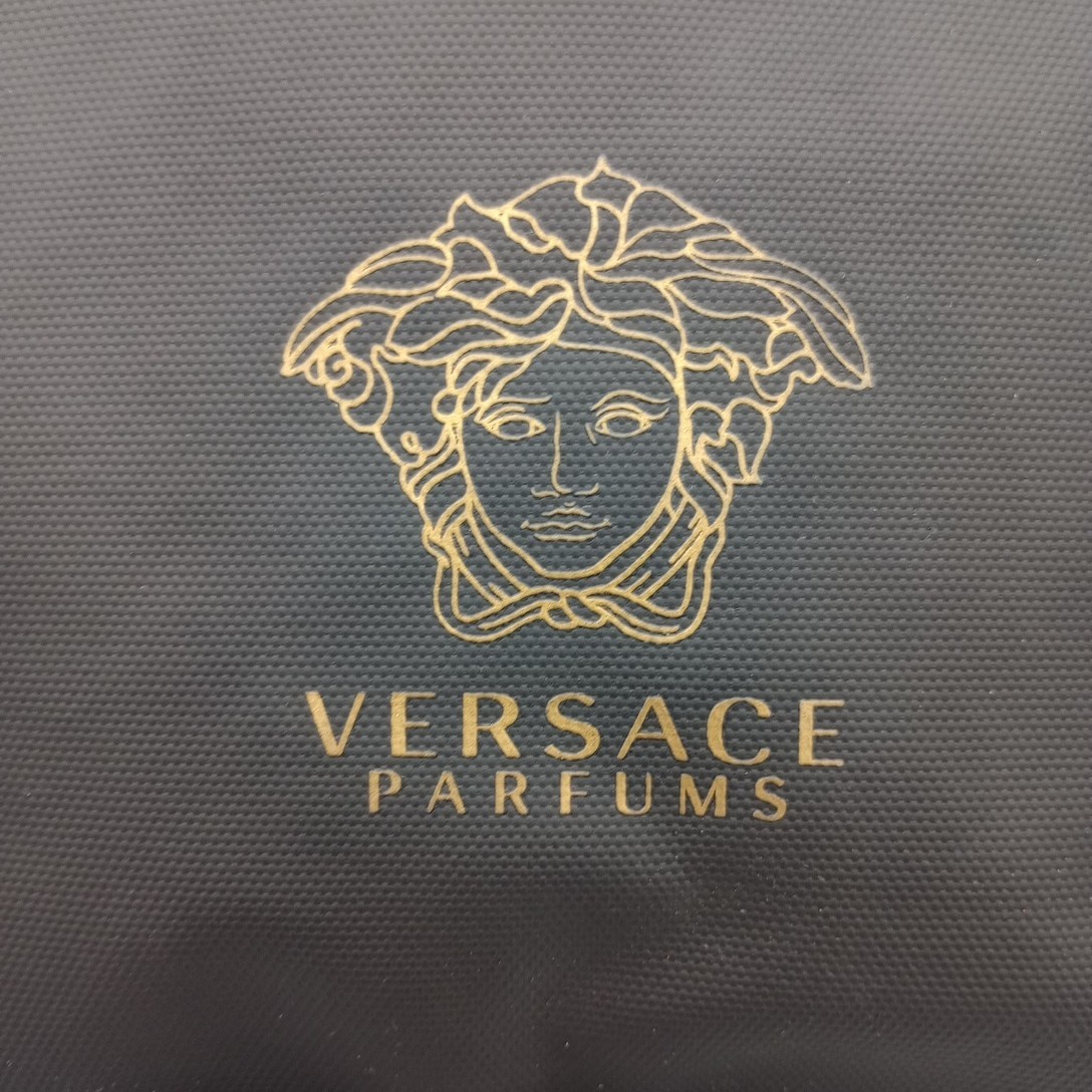 VERSACE Parfums Rider Backpack Shoulder Bag Black Fragerance Excellent Condition