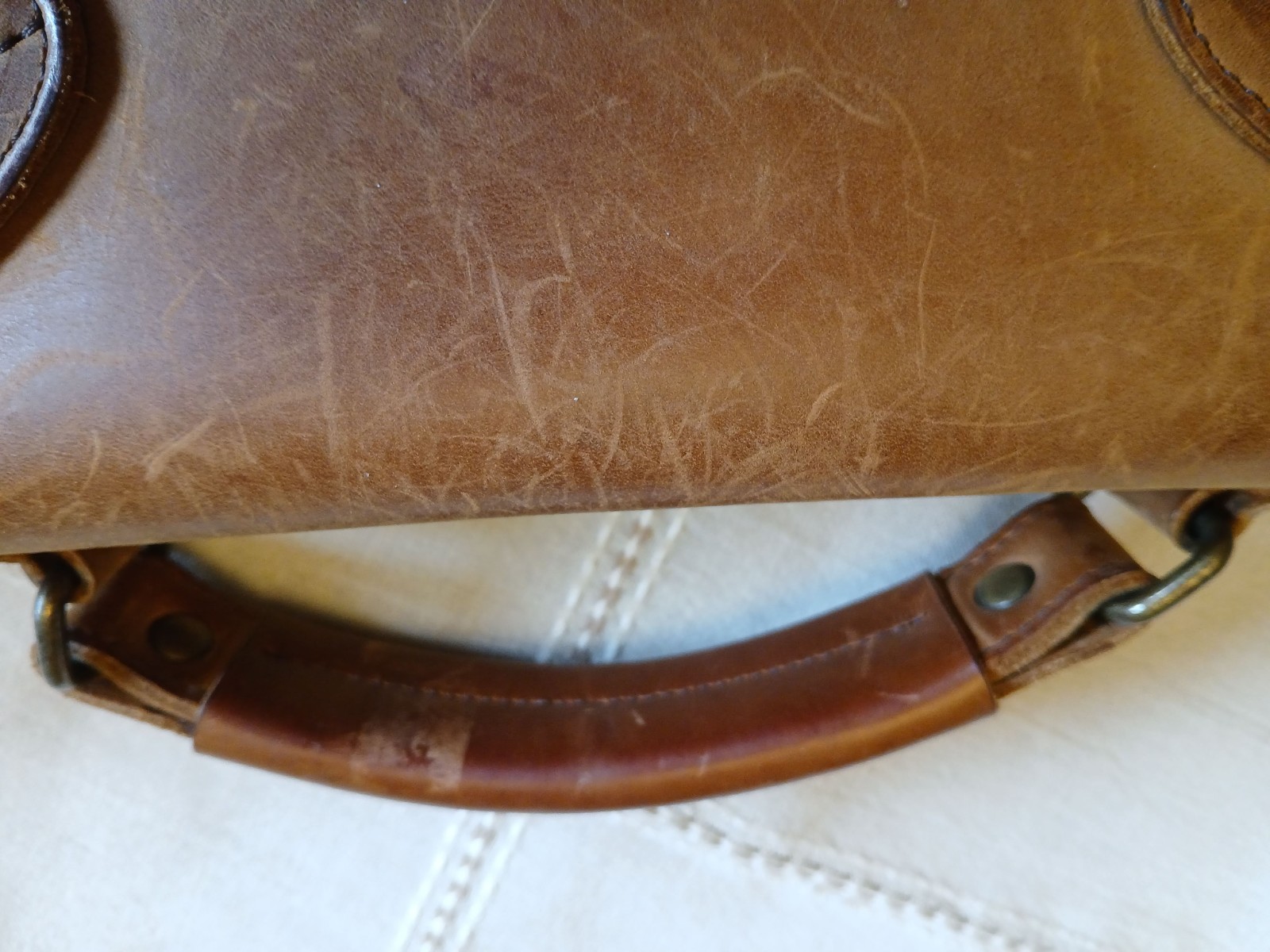 MEN’S VINTAGE BUFFALO JACKSON TRADING Co LEATHER DOUBLE POCKET MESSENGER BAG