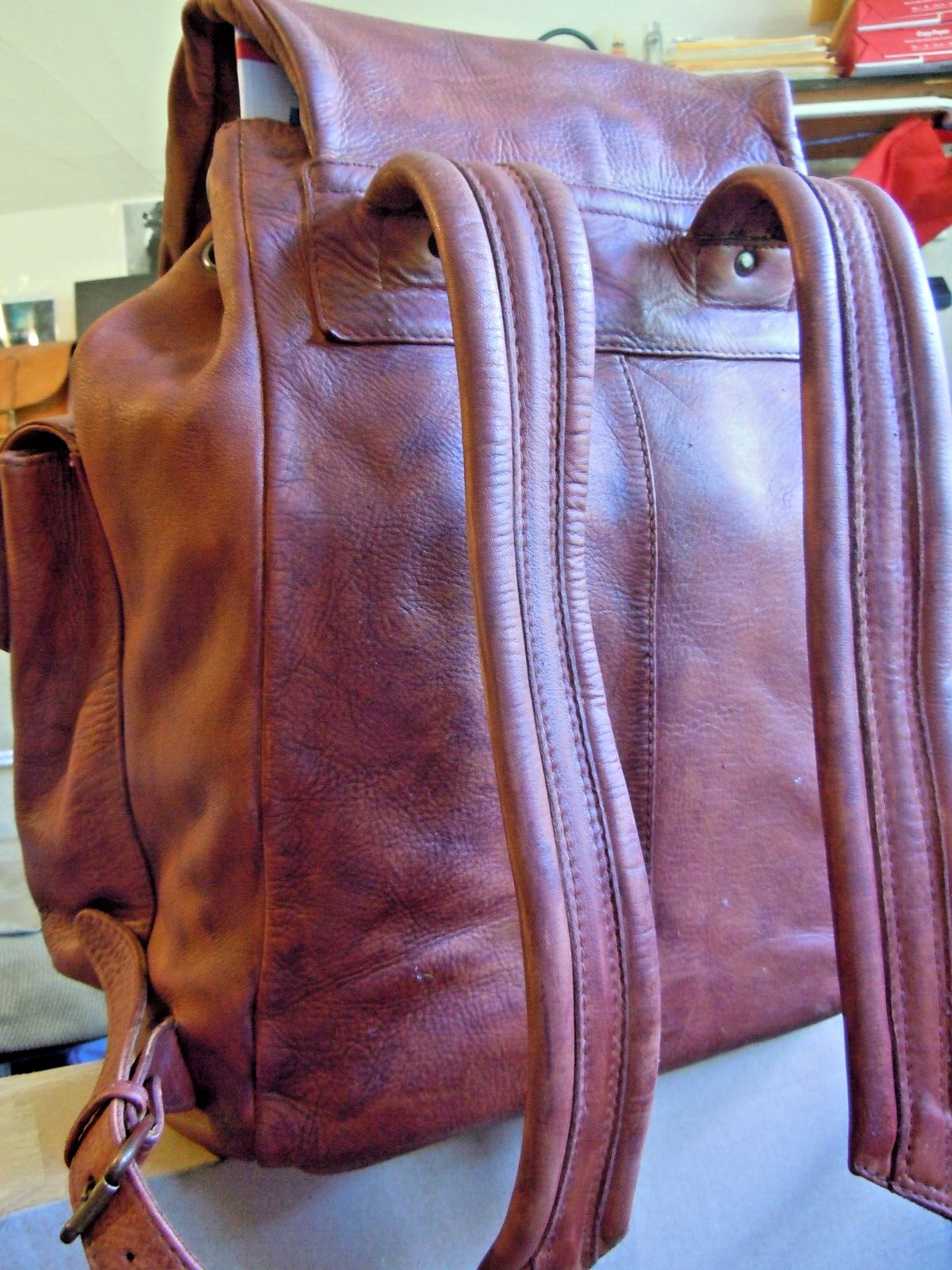ELLINGTON Vintage Authentic Saddle Brown Leather large Backpack Bag