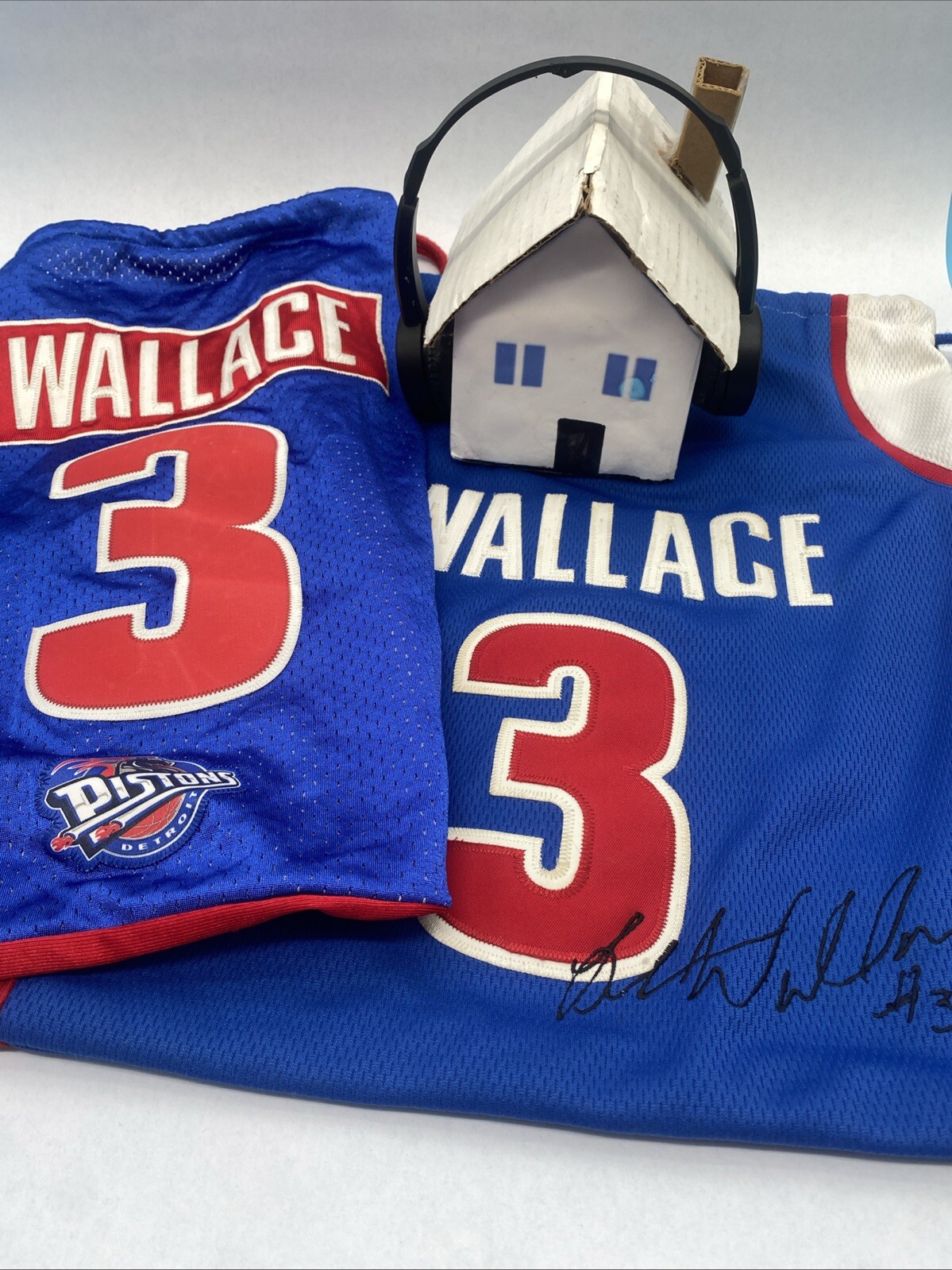 (2) WALLACE Drawstring Cinch Sacks Backpack School Tote Gym Bags Red White Blue
