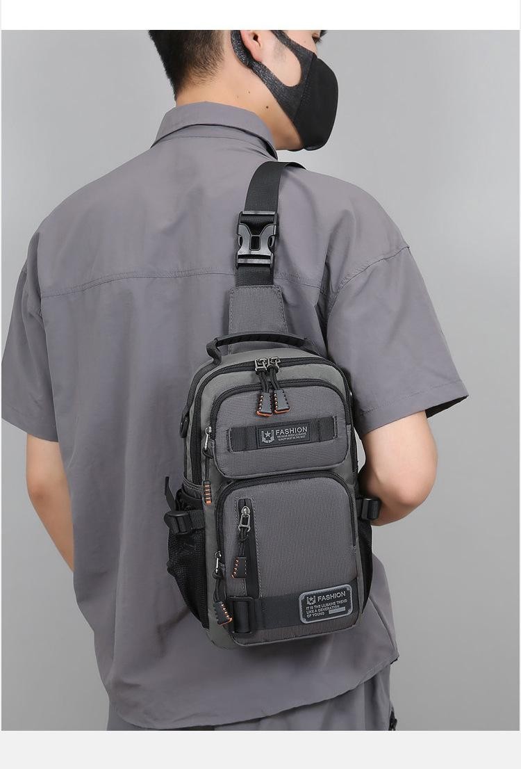 Men’s Oxford Chest Waist Pack Crossbody Bag Casual Fashion Handbag Male Travel