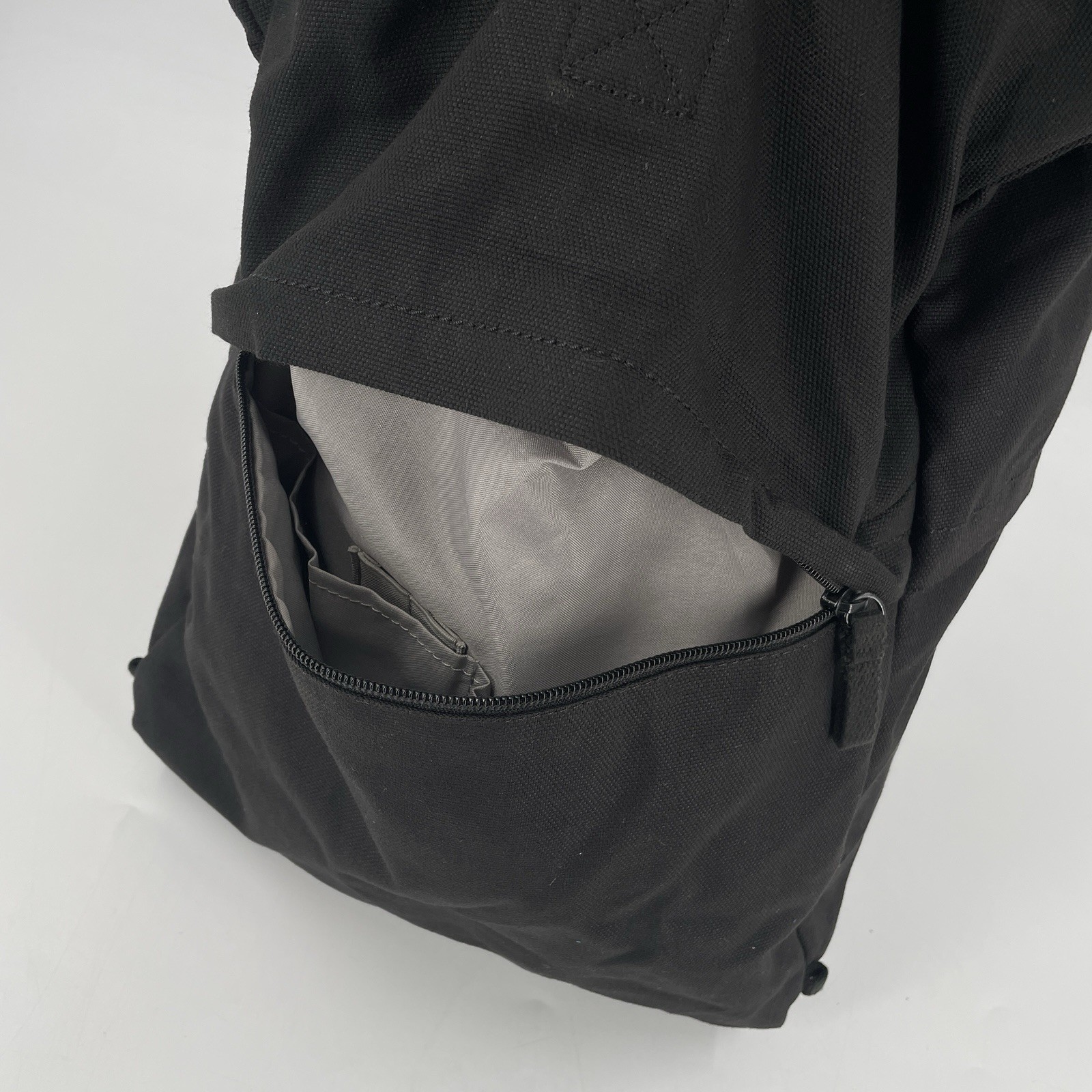 IKEA Forenkla Backpack In Black – Roll Top Style – Padded Laptop Sleeve