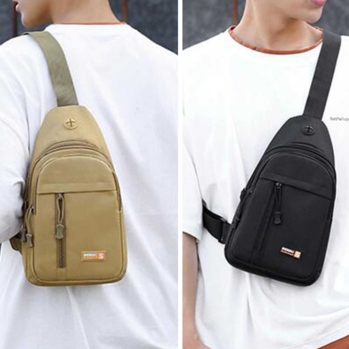 Men Womens Chest Sling Shoulder Bag Cross Body Fanny Pack Sports Travel Backpack