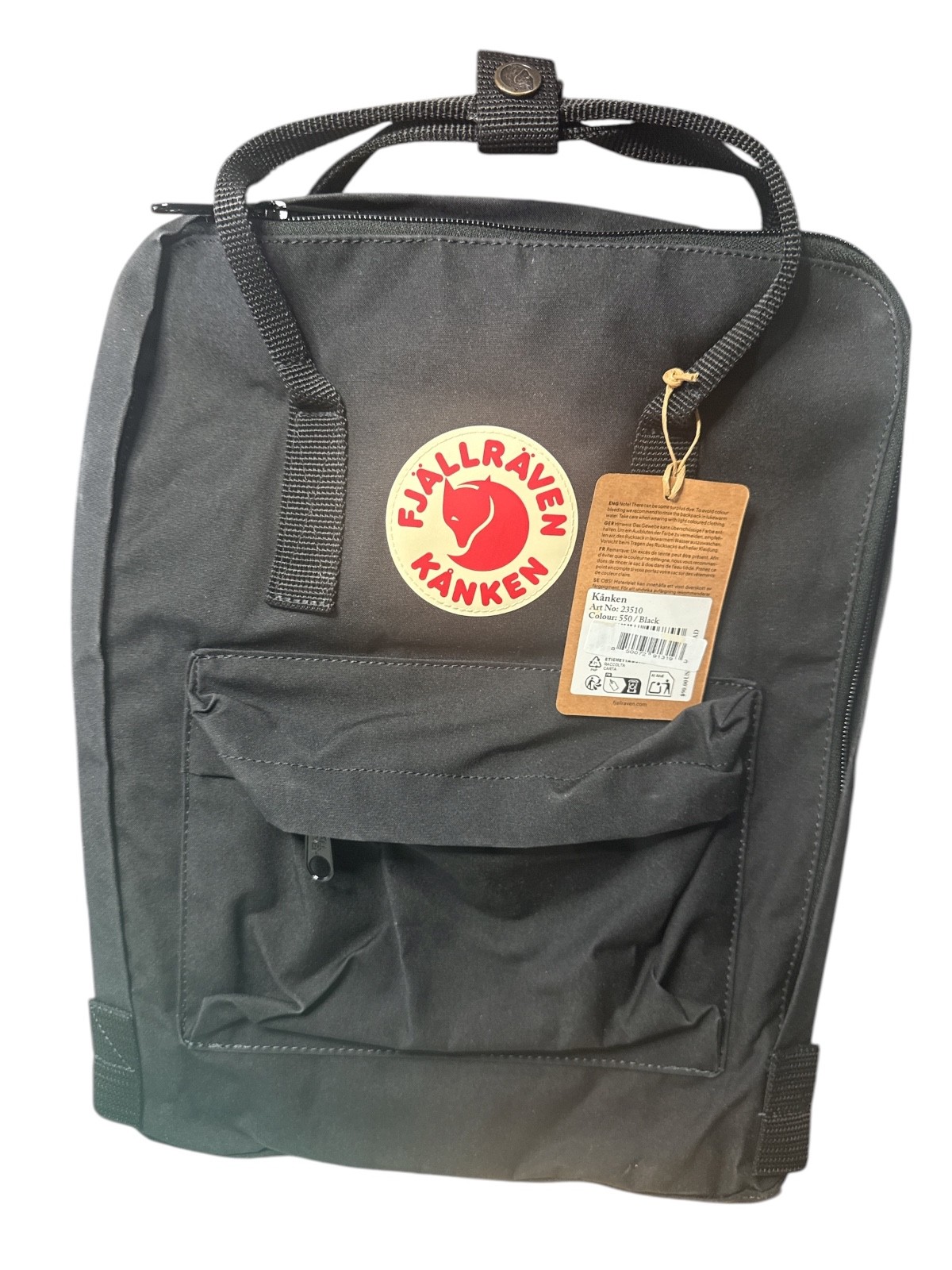 Fjällräven Kånken Original 16L Backpack Black Classic School Travel Bag NEW