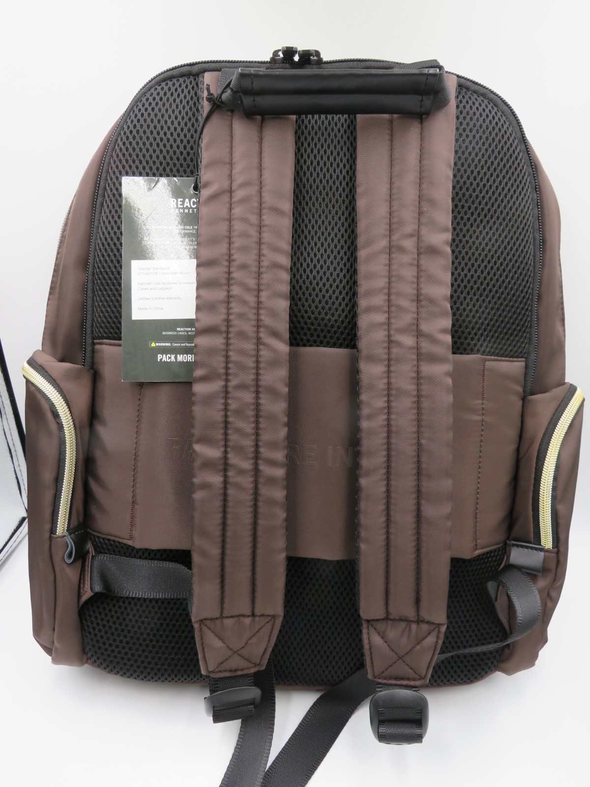 Kenneth Cole Reaction Sophie Backpack Chocolate Brown, fits 15″ Laptop