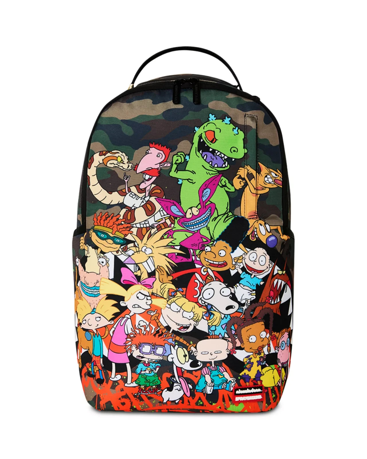 Sprayground 90’s Nickelodeon Camo Backpack🔥New Black Bookbag Large School Bag