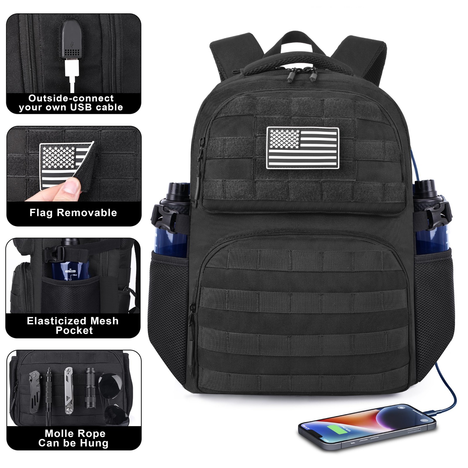 Laptop Backpack, 17 Inch Tactical Inspired Utility Large Laptop Backpacks for…