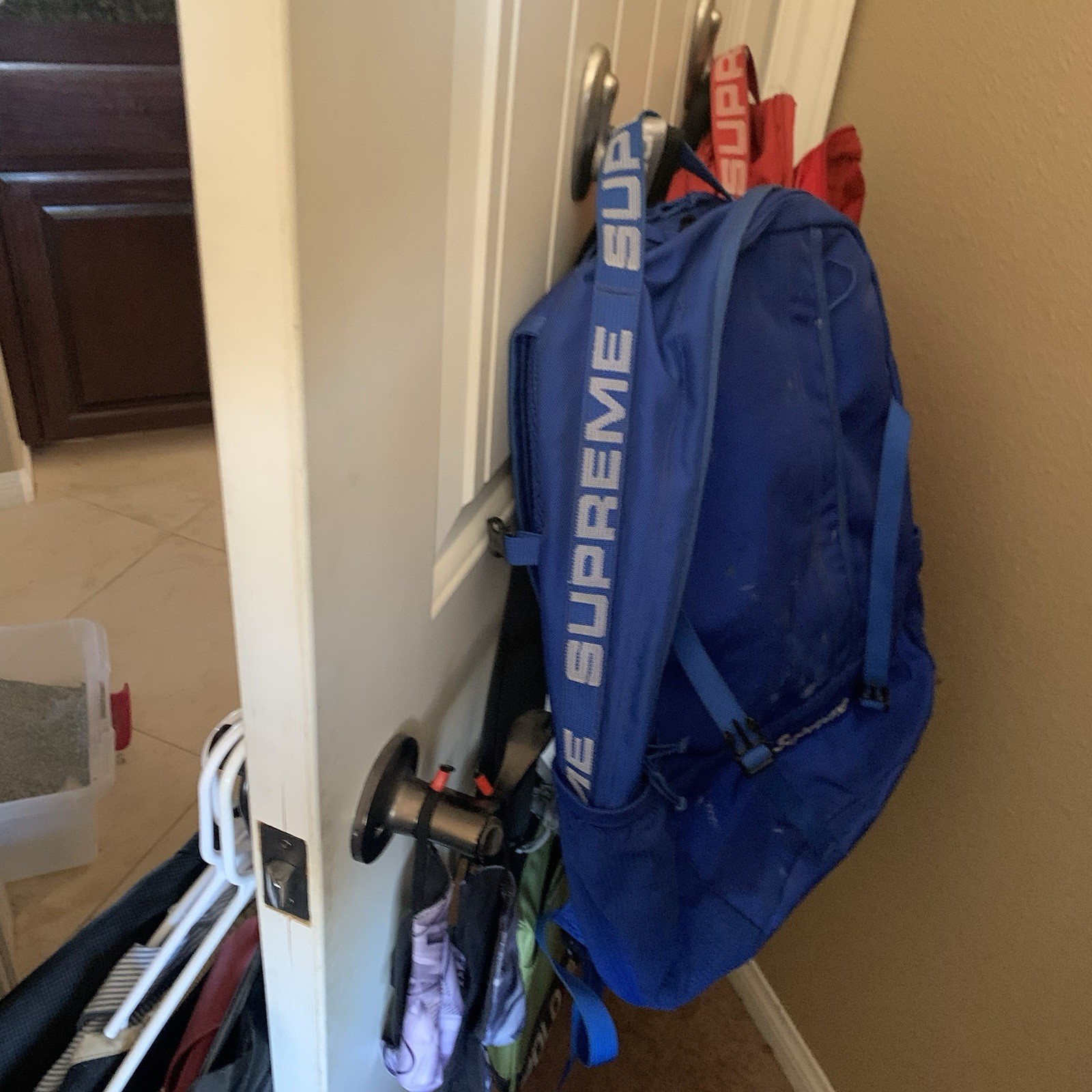Supreme SS18 Ripstop Nylon Backpack Royal Blue – 100% Authentic – USED