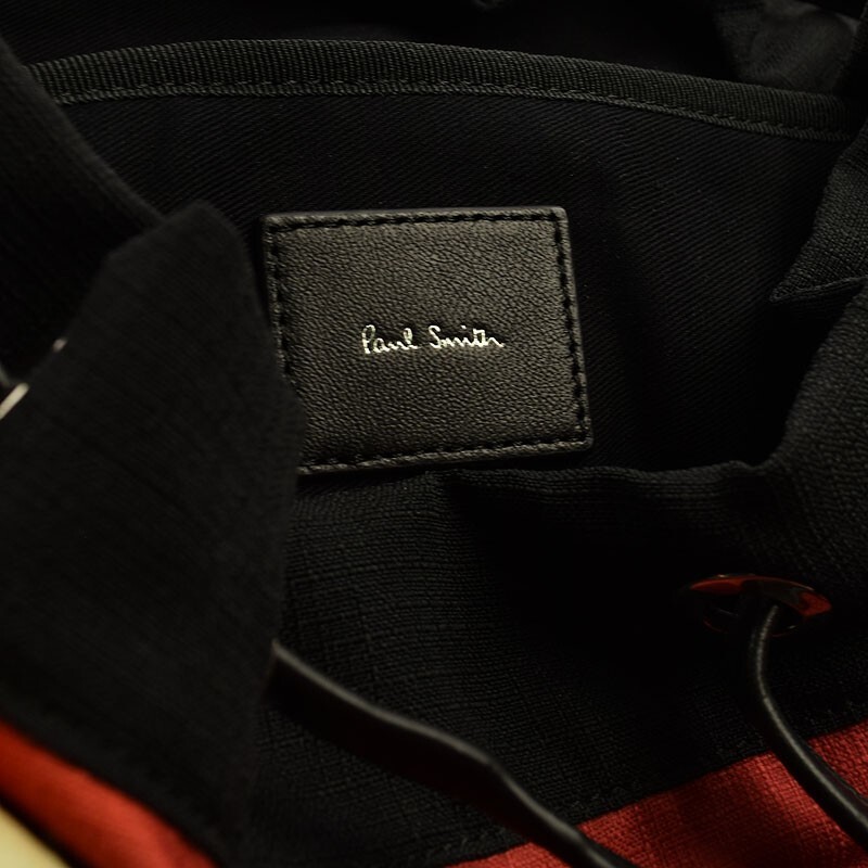 PAUL SMITH Orange Sunset PHOTOGRAPH Canvas Leather Backpack NWT