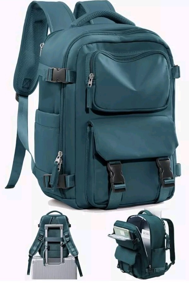 Peacock Green Travel Backpack Men/Unisex