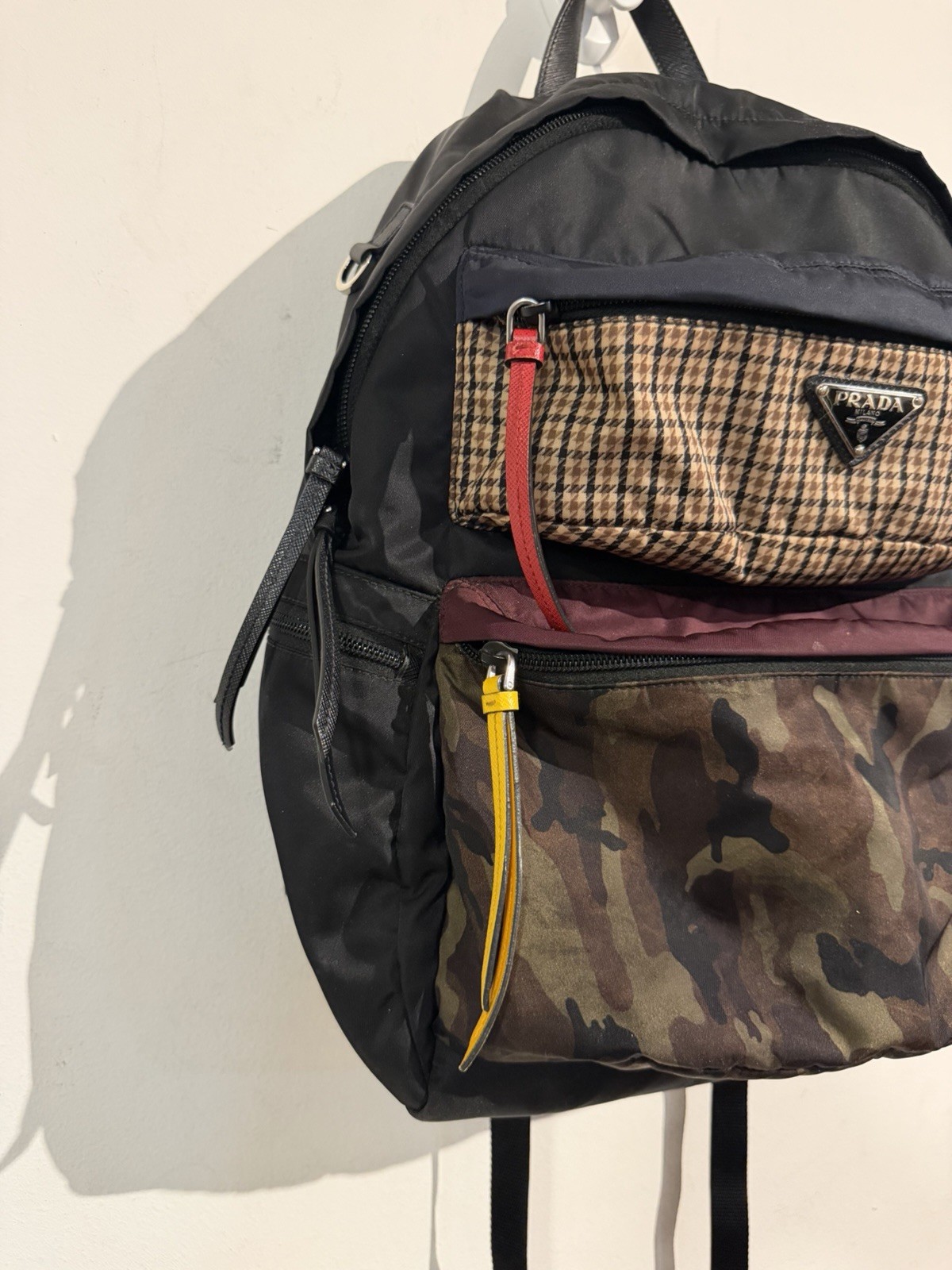 Prada Multi Color Nylon Backpack