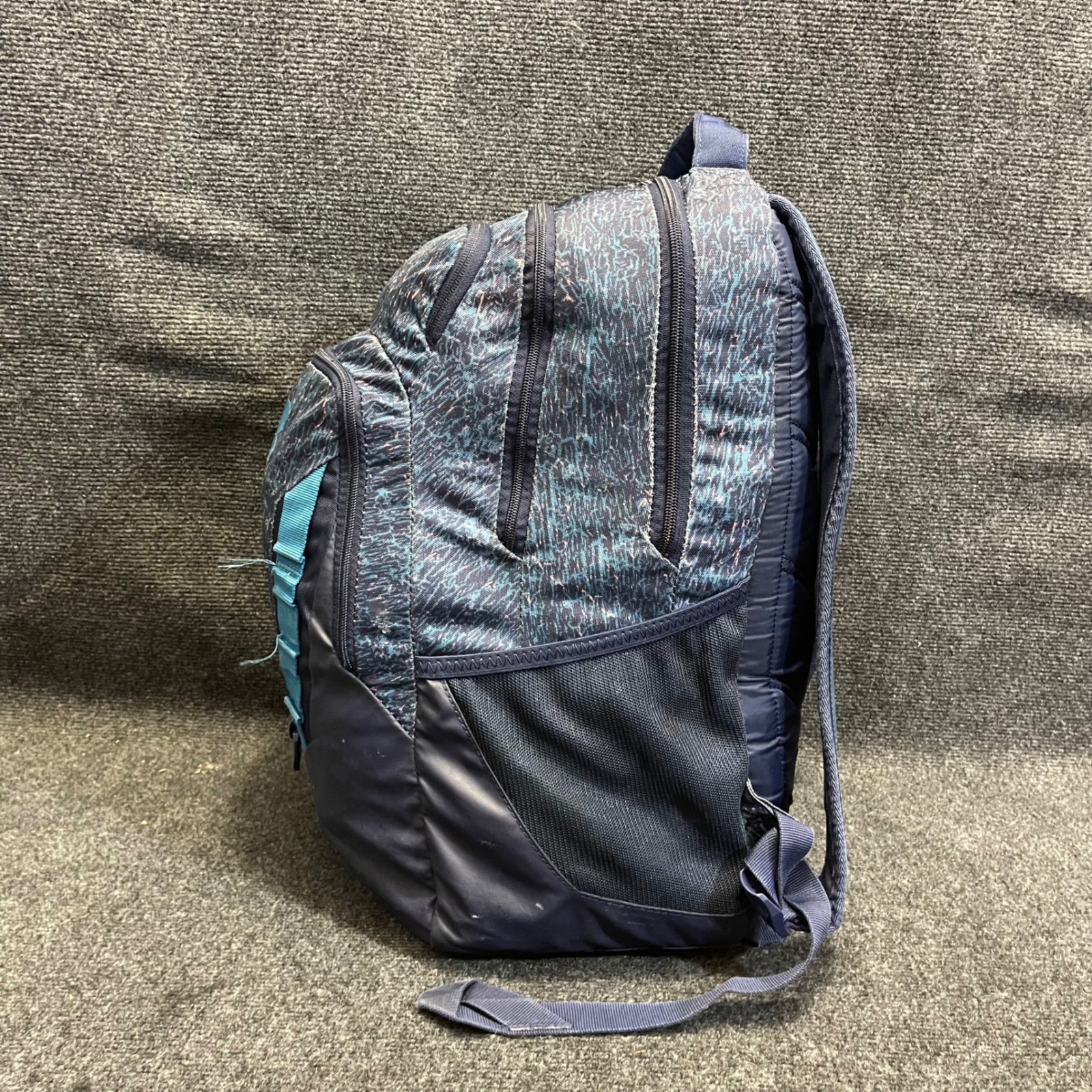 Under Armour 1261825 Teal Blue Patterned Water Resistant Storm Recruit Backpack