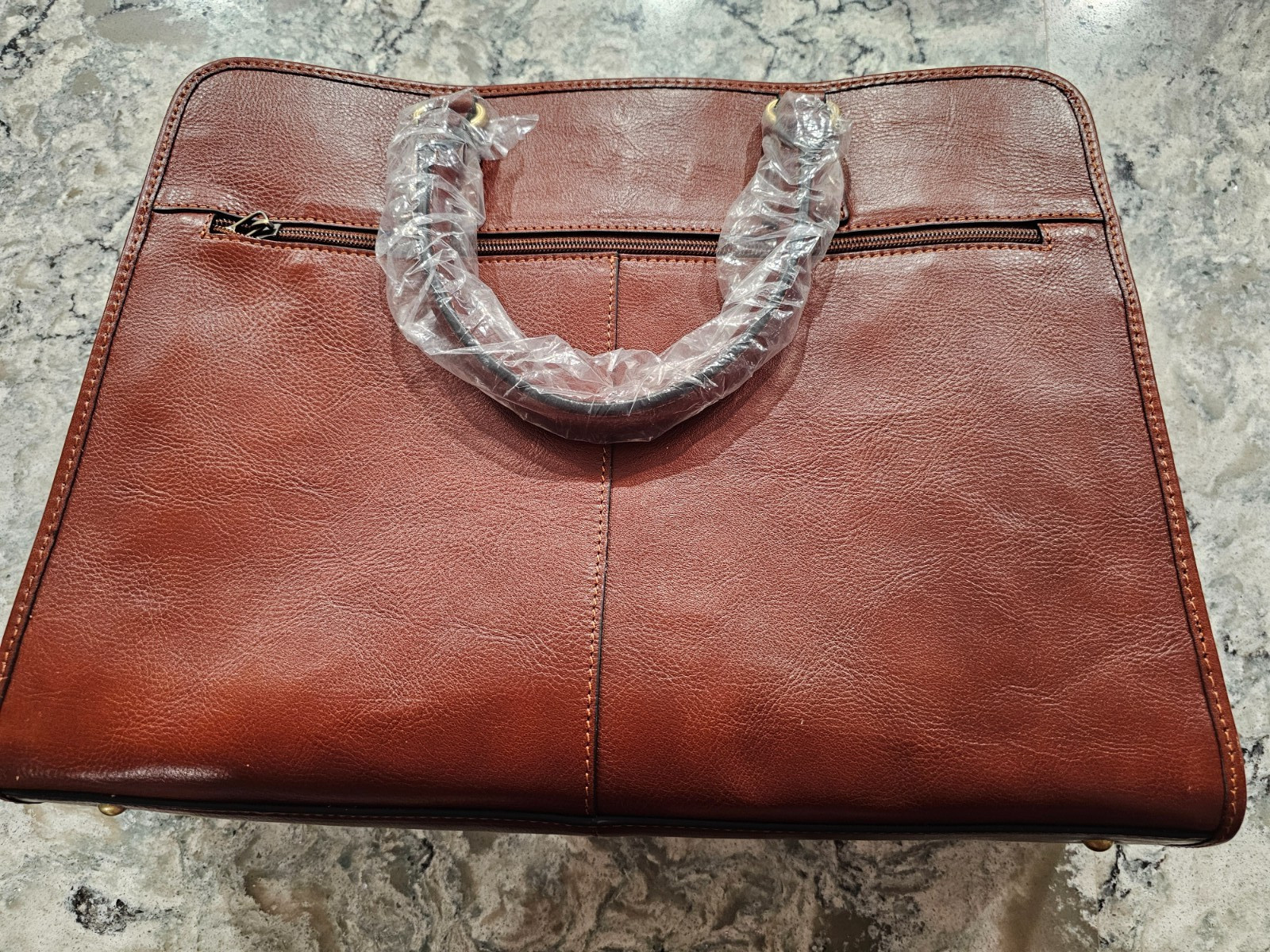 Banuce Vintage and Stylish Genuine Full Grains Italian Leather Briefcase NWT