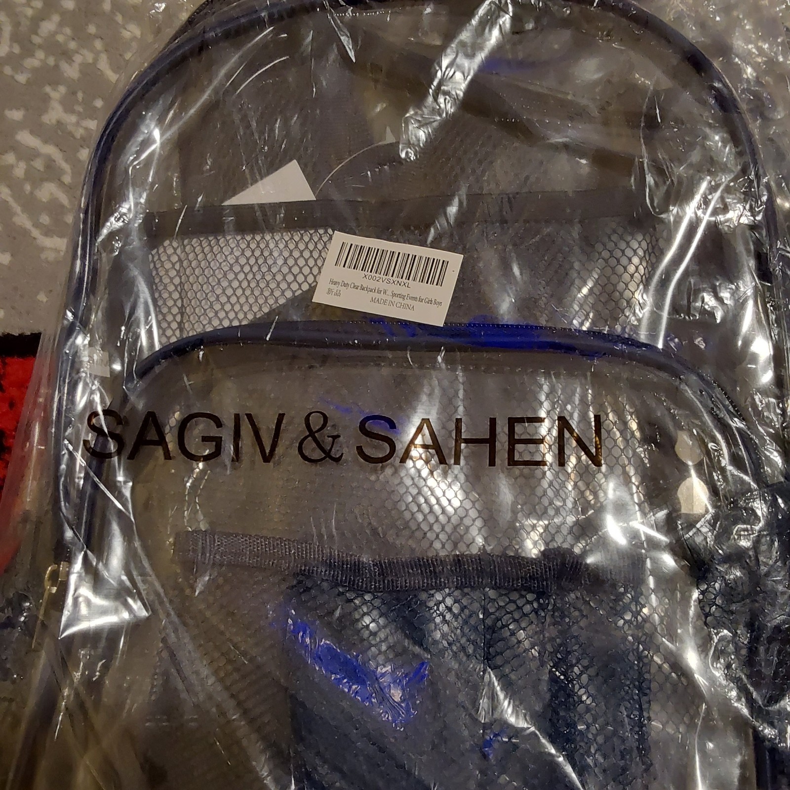 Sagiv & Sahen Heavy Duty Clear PVC Backpack Medium Lot Of 4 NWT 🔥🔥🔥