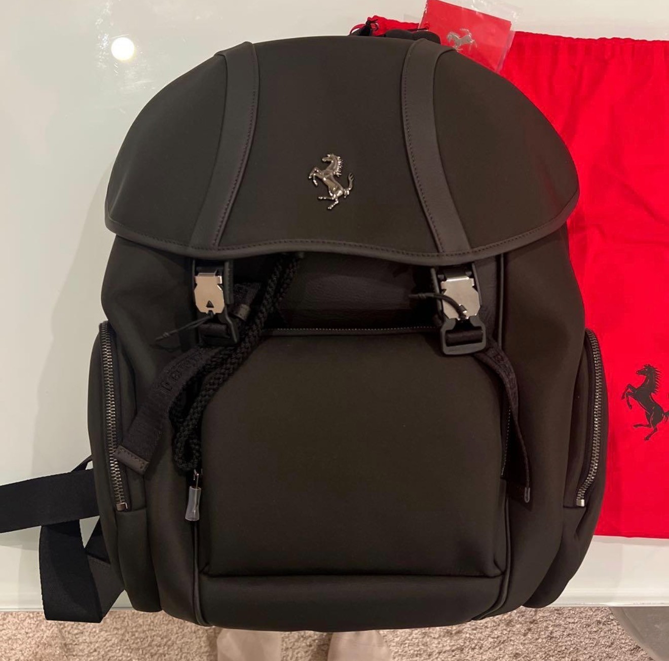 [Authentic・Limited Edition] Ferrari Purosangue F175 Leather Backpack Rucksack